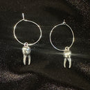 Silver Teeth Earrings