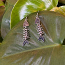 Silver Fishbone Earrings