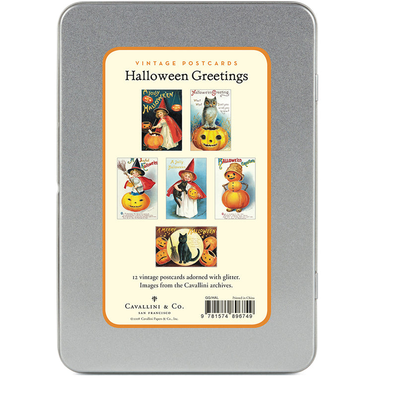 Halloween Glitter Vintage Postcards