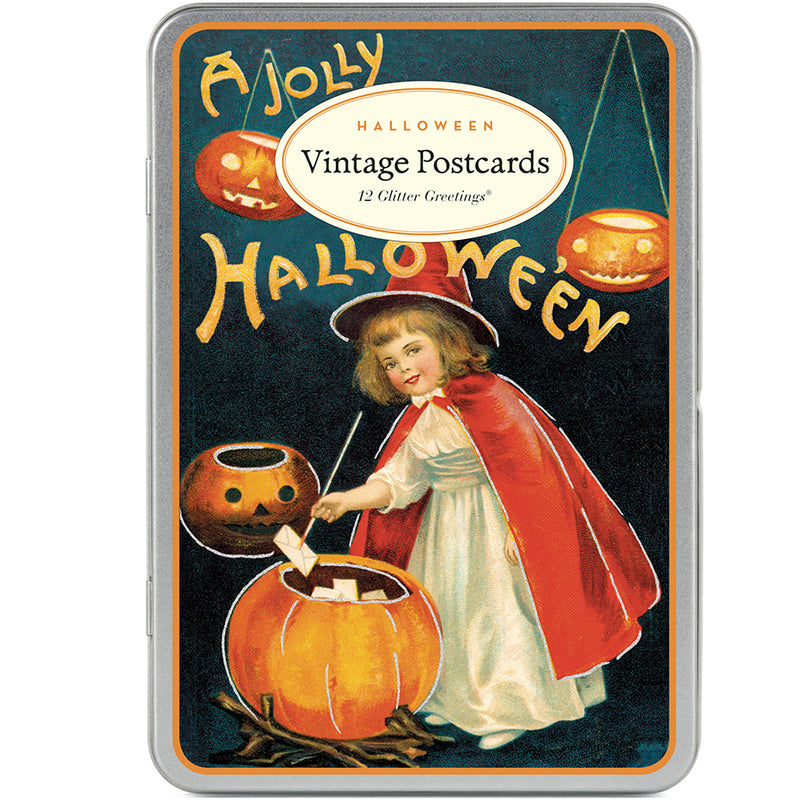 Halloween Glitter Vintage Postcards