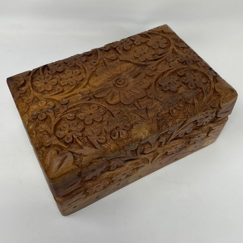 Carved Wooden Tarot Box