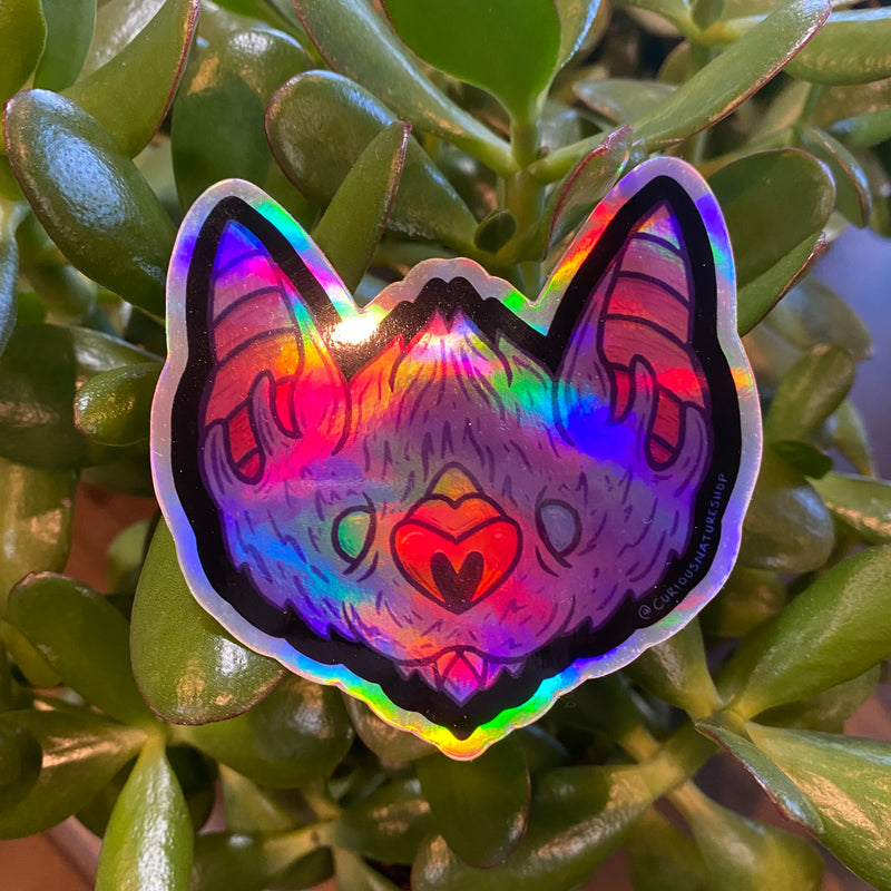 Holographic Pride Bat Sticker