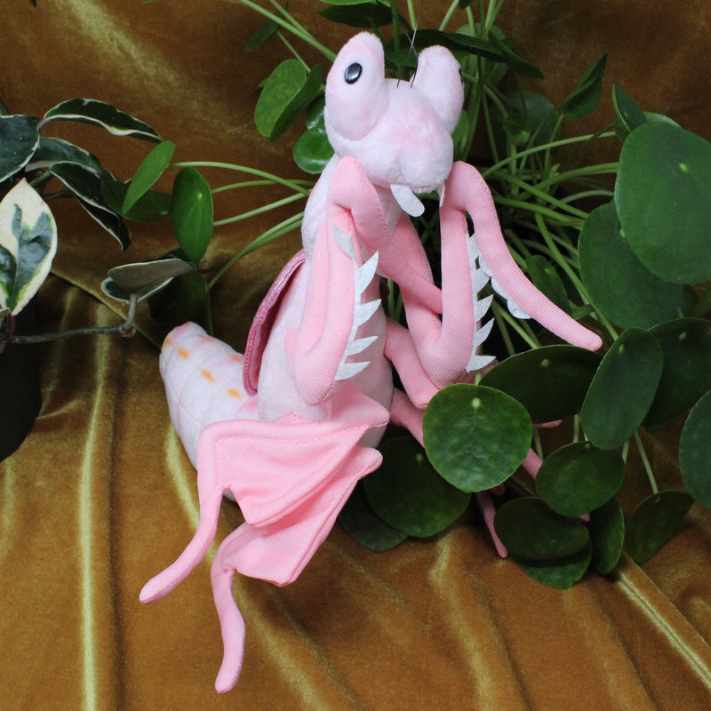 Lifelike Pink Orchid Mantis Plush Toy