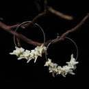 Snake Vertebra Hoop Earrings