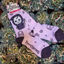 Pastel Goth Grim Reaper Crew Socks