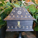 Pentagram Inlaid Wood Chest