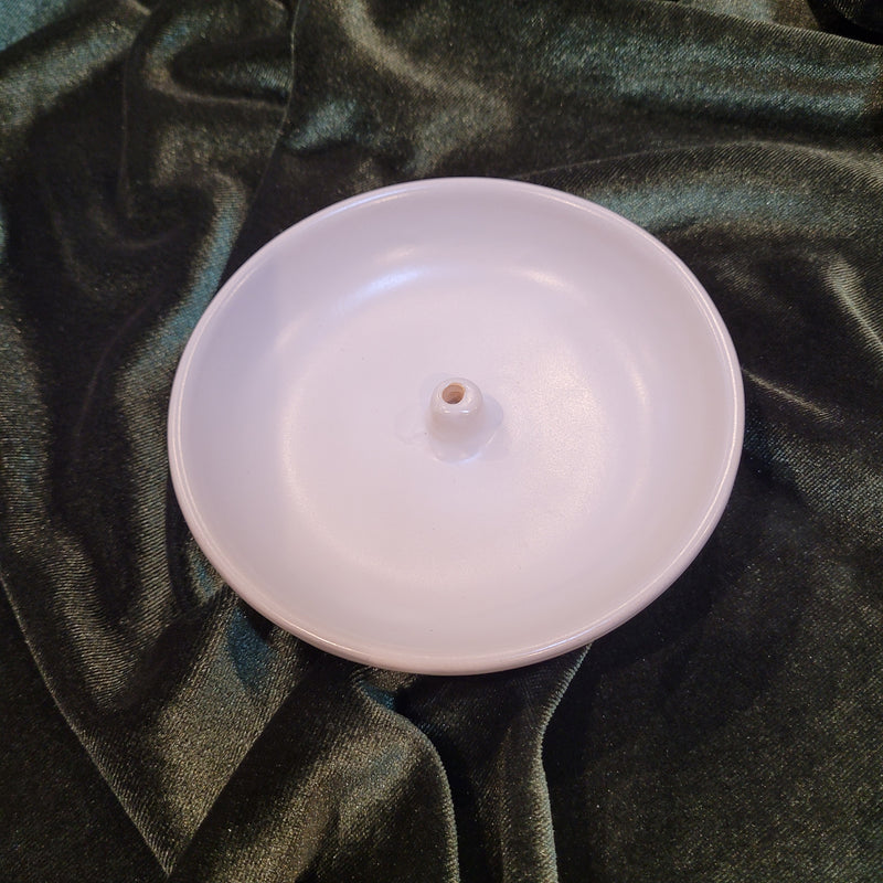 Matte White Ceramic Incense Holder