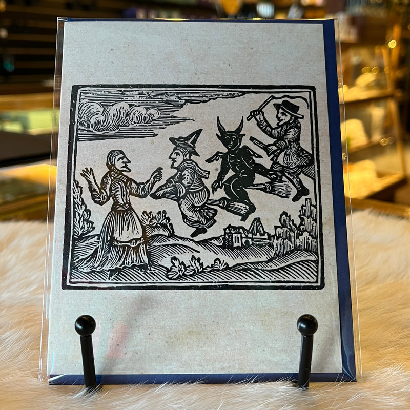 Flying Witches Greeting Card