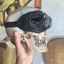 Human Skull with Hoodwink Goggles