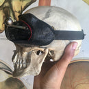Human Skull with Hoodwink Goggles
