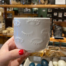 White Ceramic Eye Pot