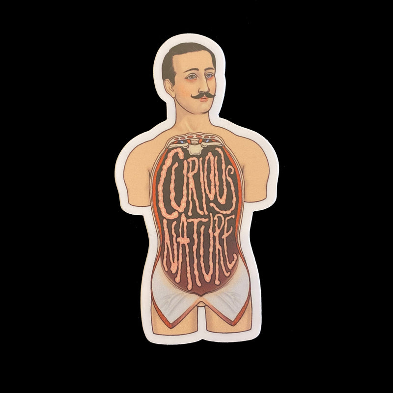 Curious Nature Intestines Sticker by Earthgrasper