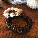 Brown Skull Bead Bracelet - Curious Nature