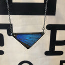 Morpho Melanus Large Triangle Necklace - Curious Nature
