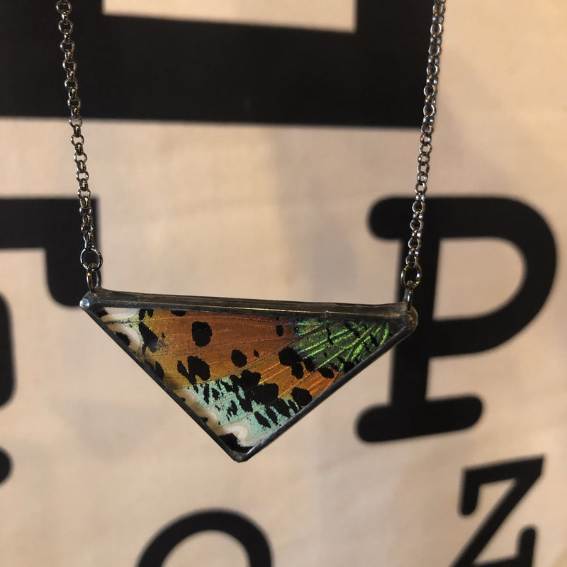 Sunset Moth Large Triangle Necklace - Curious Nature