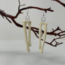 Coyote Double Paw Bone Earrings