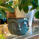 Blue Six Face Planter (4")