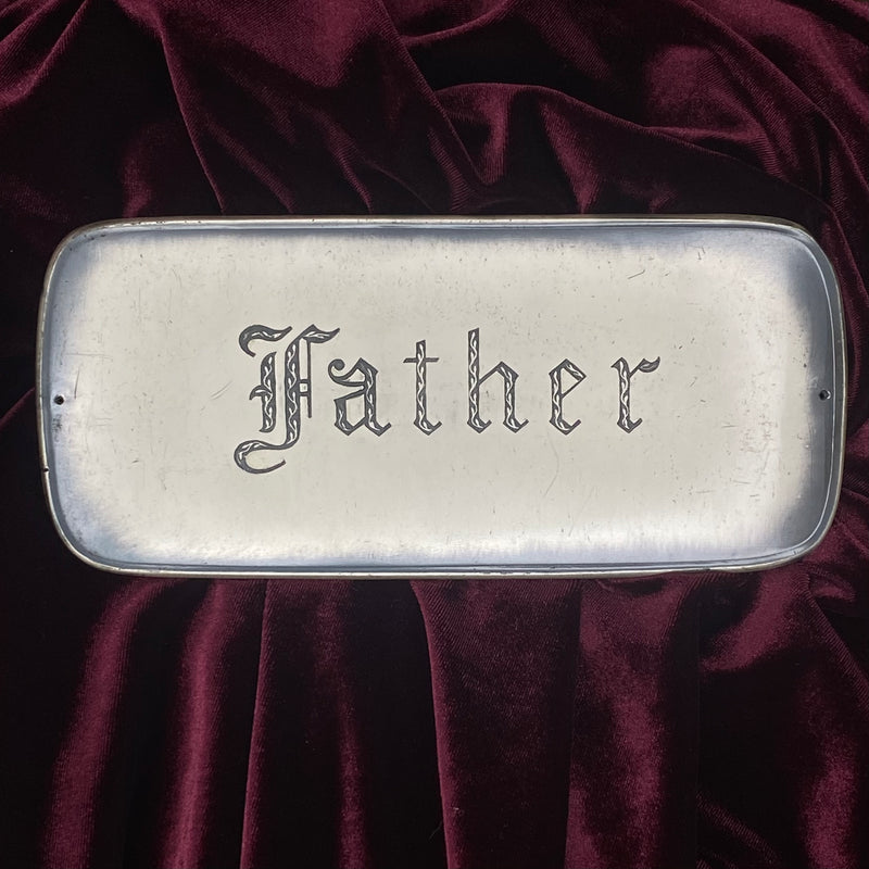 "Father" Casket Plate