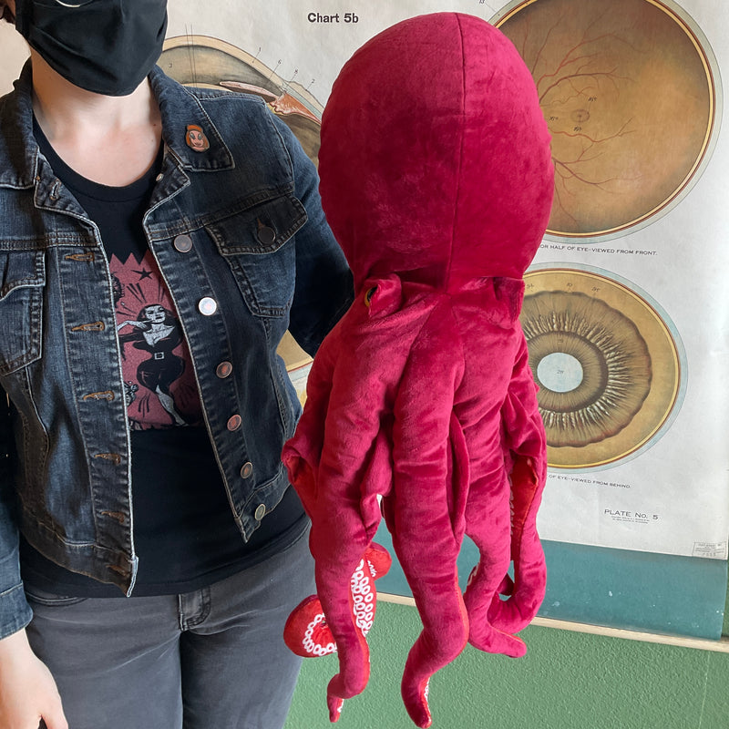 Lifelike Red Octopus Plush Toy