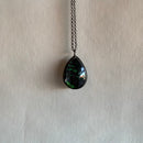Green-banded Urania Moth Teardrop Necklace