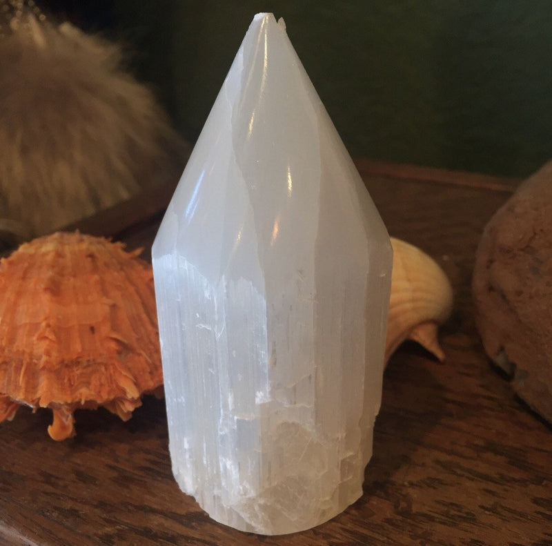 Small Selenite Point Tower - Curious Nature