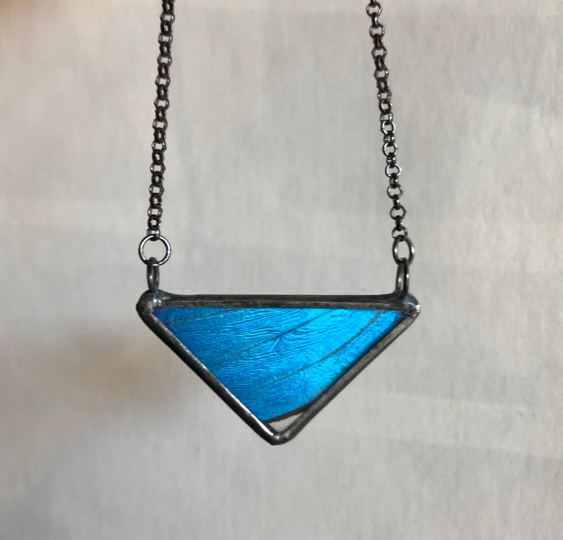 Morpho Melanus Small Triangle Necklace