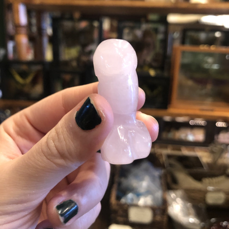Mini Rose Quartz Penis - Curious Nature